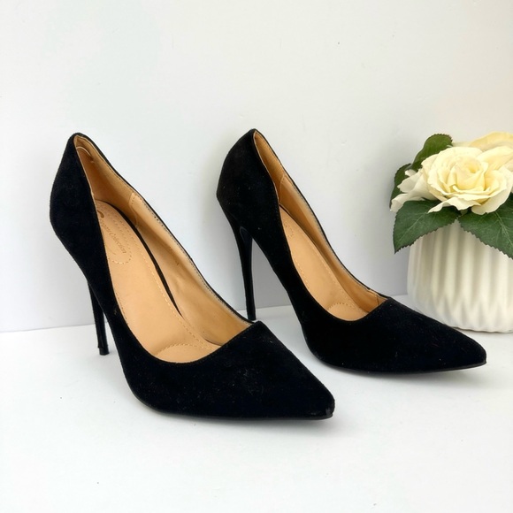 Black Elegant Collection Stiletto Heels size 7.5 - Picture 5 of 9